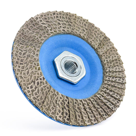 YITISAGE 4.5" Diamond Flap Disc,Plastic Back Grinding Wheel for Marble,Ceramics,Sander Tile,Stone,Glass,Concrete(Grit 120-1pc)
