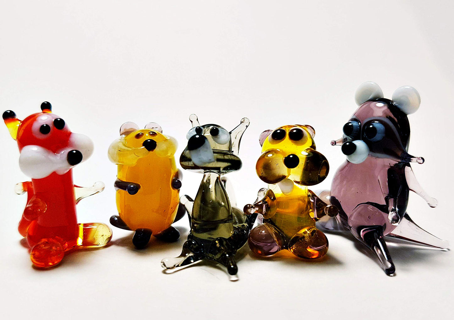 Titov & Co Glass Figures Five Funny Animals