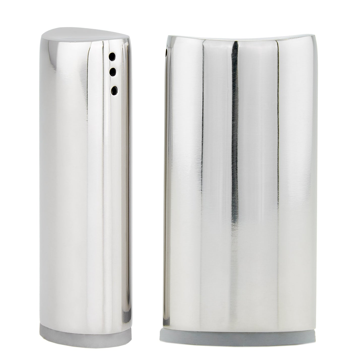 Old Dutch 566SS Stainless Steel Oval Salt & Pepper Set Salt and Pepper Shaker, 3" High,