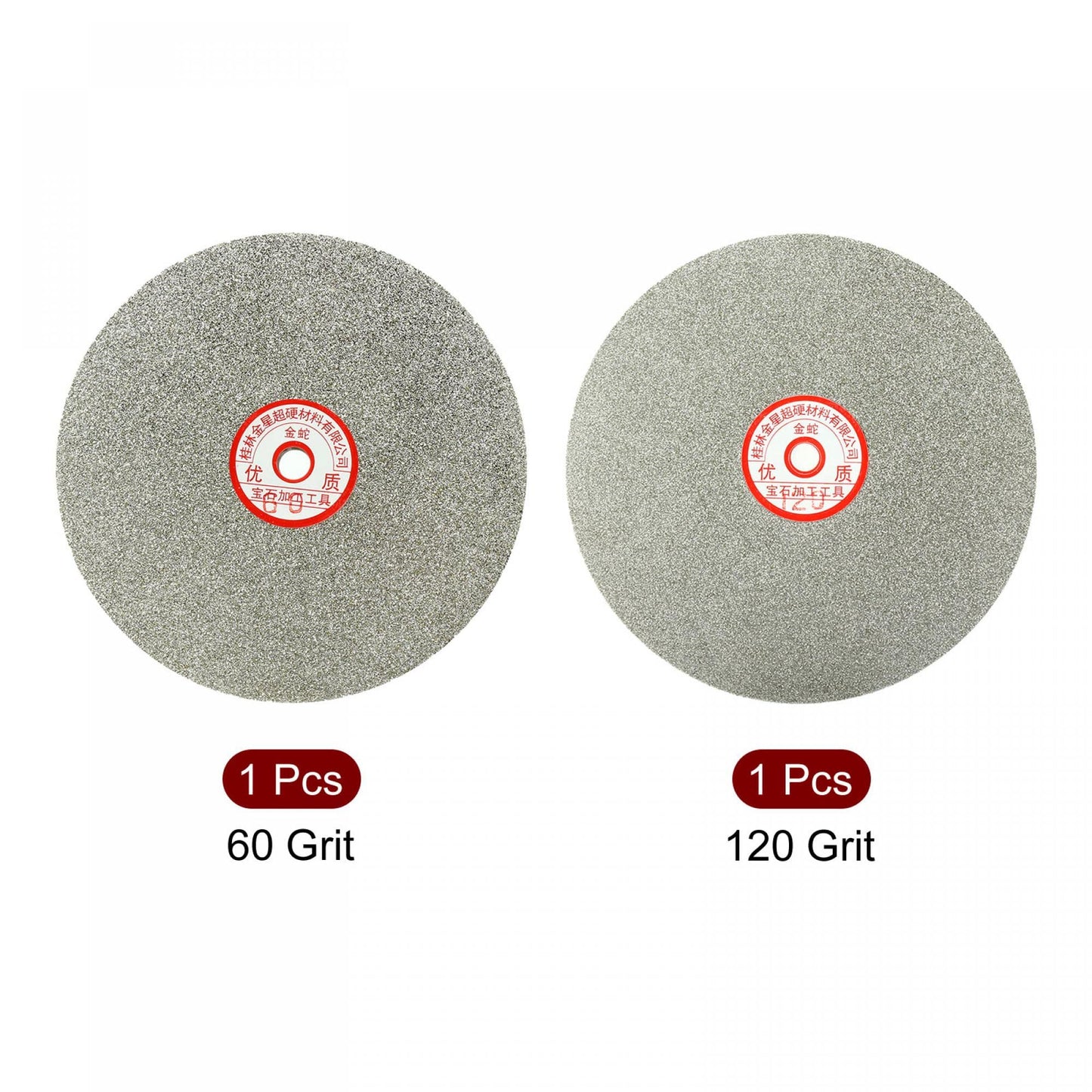 uxcell 200mm 8-inch 60 & 120 Grit Diamond Coated Flat Lap Wheel Grinding Sanding Polishing Disc