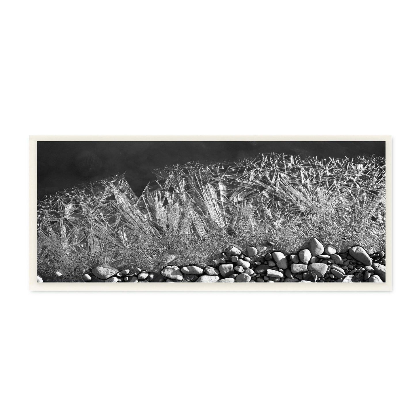 Stupell Industries Frozen Water Crystals Nautical Coast Black White