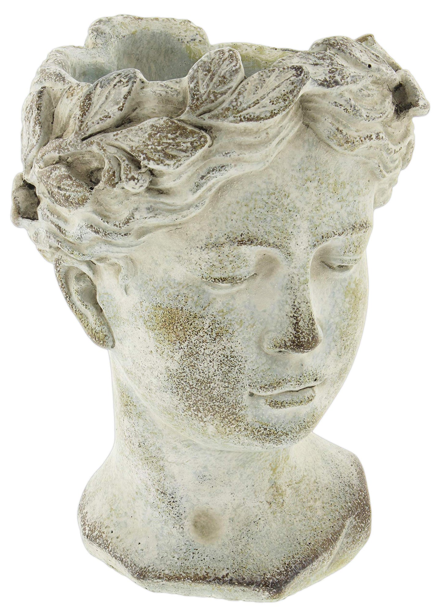 Greek/Roman Style Female Statue Head Cement Planter (Style 1)