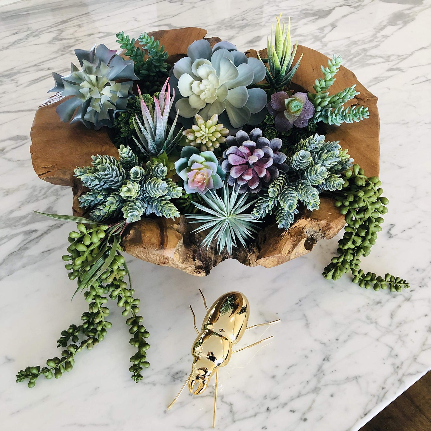 caqpo Artificial Succulents - 15 Pack - Premium Unpotted Succulent Plants Artificial - Realistic Textured Succulents - Fake Succulent Plants for DIY - Feaux Faux Cactus Plant Bulk