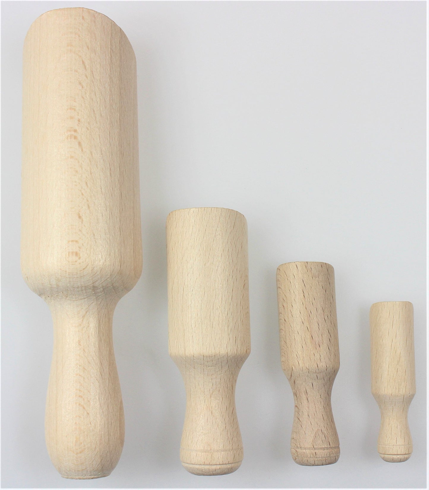 efo Versatile Wooden Scoops Set 4pcs - Multipurpose Wooden Spoons - Wood Salt and Spice Scoops – Rustic Bath Salt Scoop - Wooden Nuts Scoop - sizes: 2.4"; 3.3"; 3.9"; 6.7" / 6; 8.5; 10; 17cm