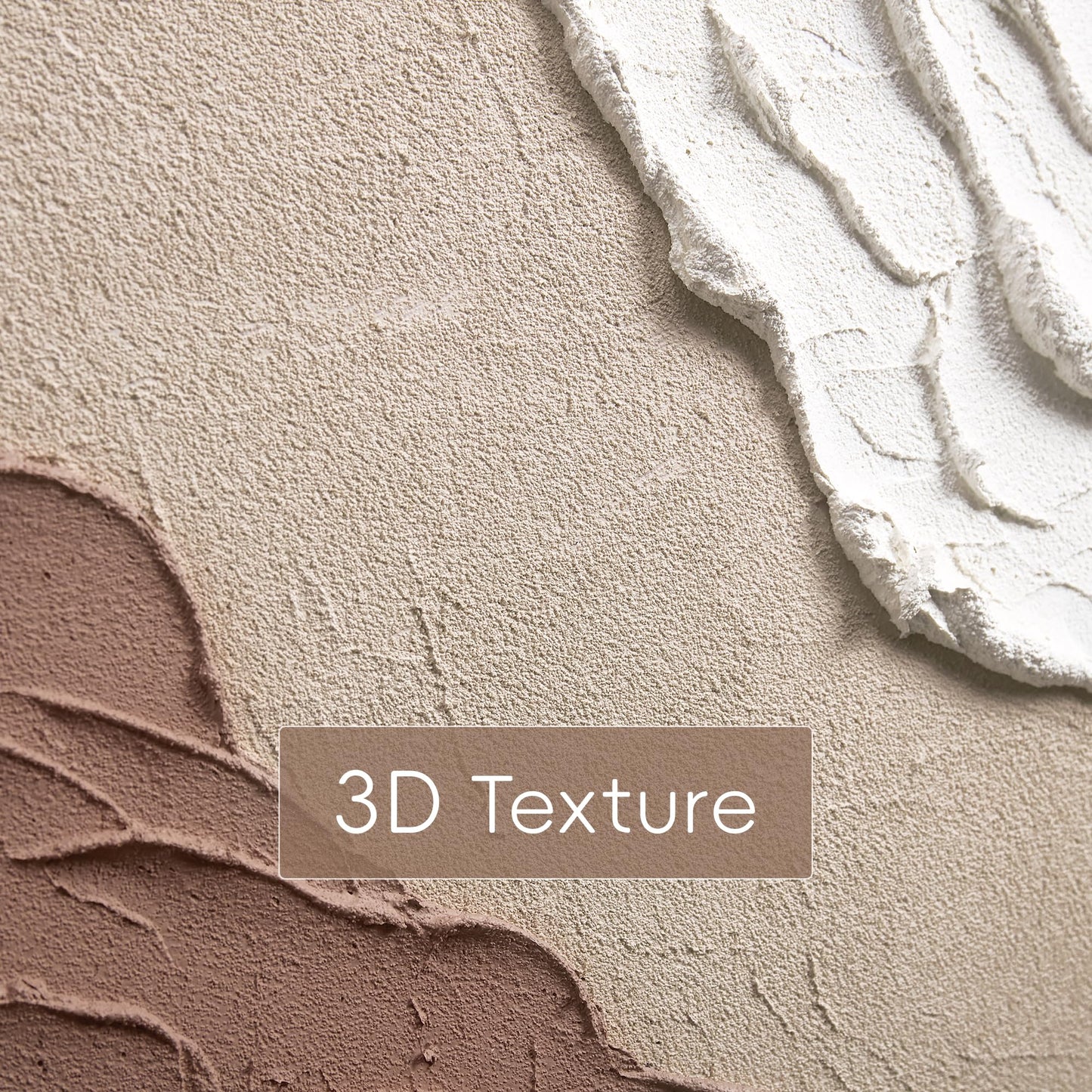 ArtbyHannah Framed Textured Wall Art, 16x 24 Inch Hand-painted 3D Neutral Paintings Modern Abstract Ocean Wave Beach Sandstone Minimalist Artwork Decor for Hallway, Living Room Office, Hotel Decorations