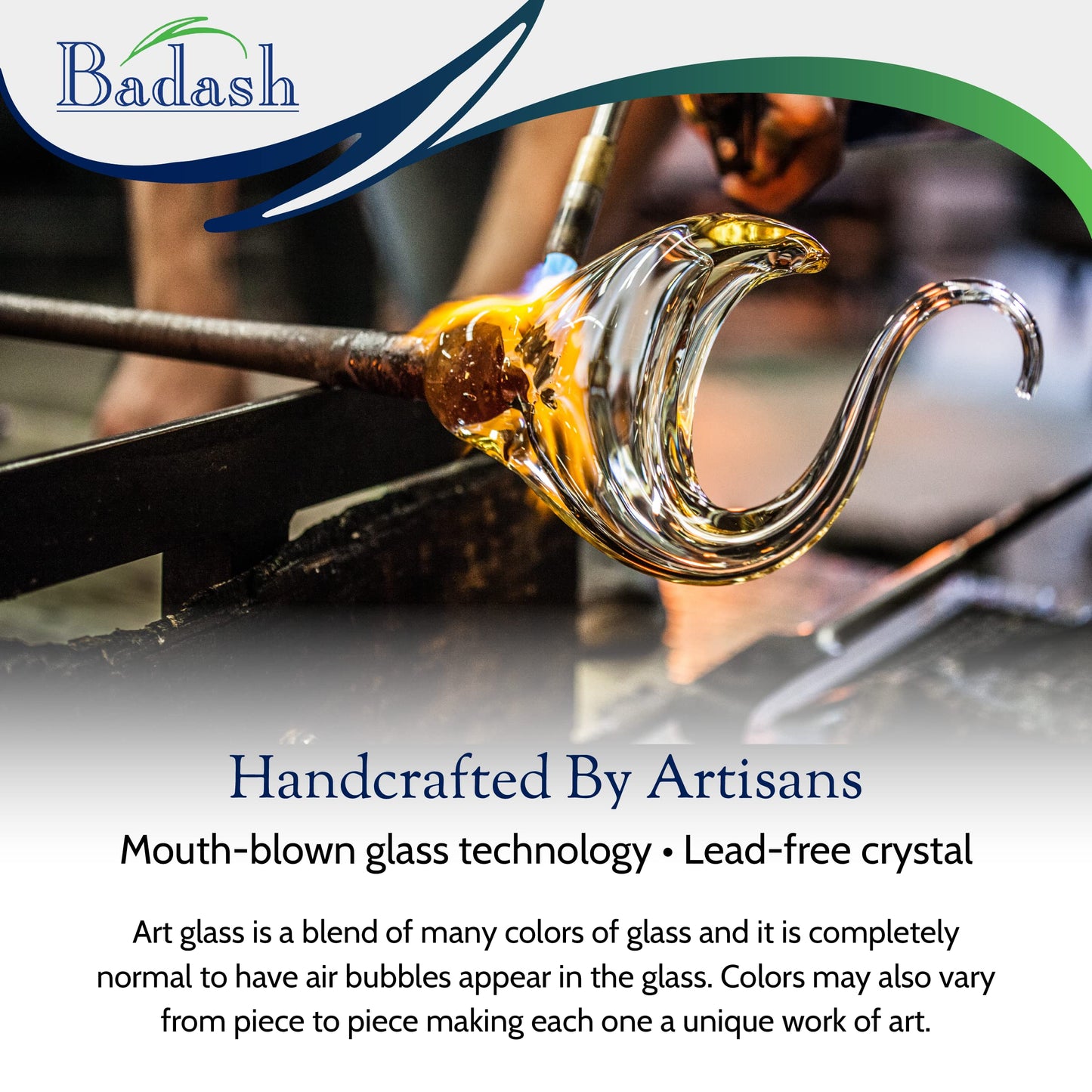Badash Allura Murano-Style Art Glass Centerpiece Bowl 15 Inch