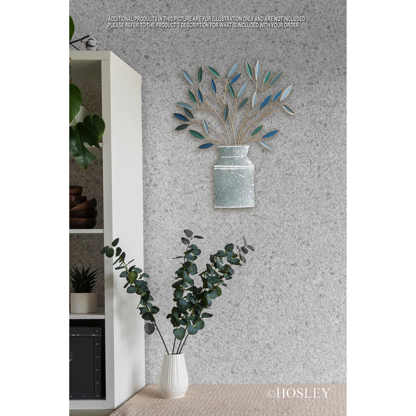 Hosley Metal Dimensional Wall Art Vase- 24" High. Ideal Gift for Weddings, Special Occasion, Home Decor, Party, Spa, Votive/LED Gardens, Home Office O9