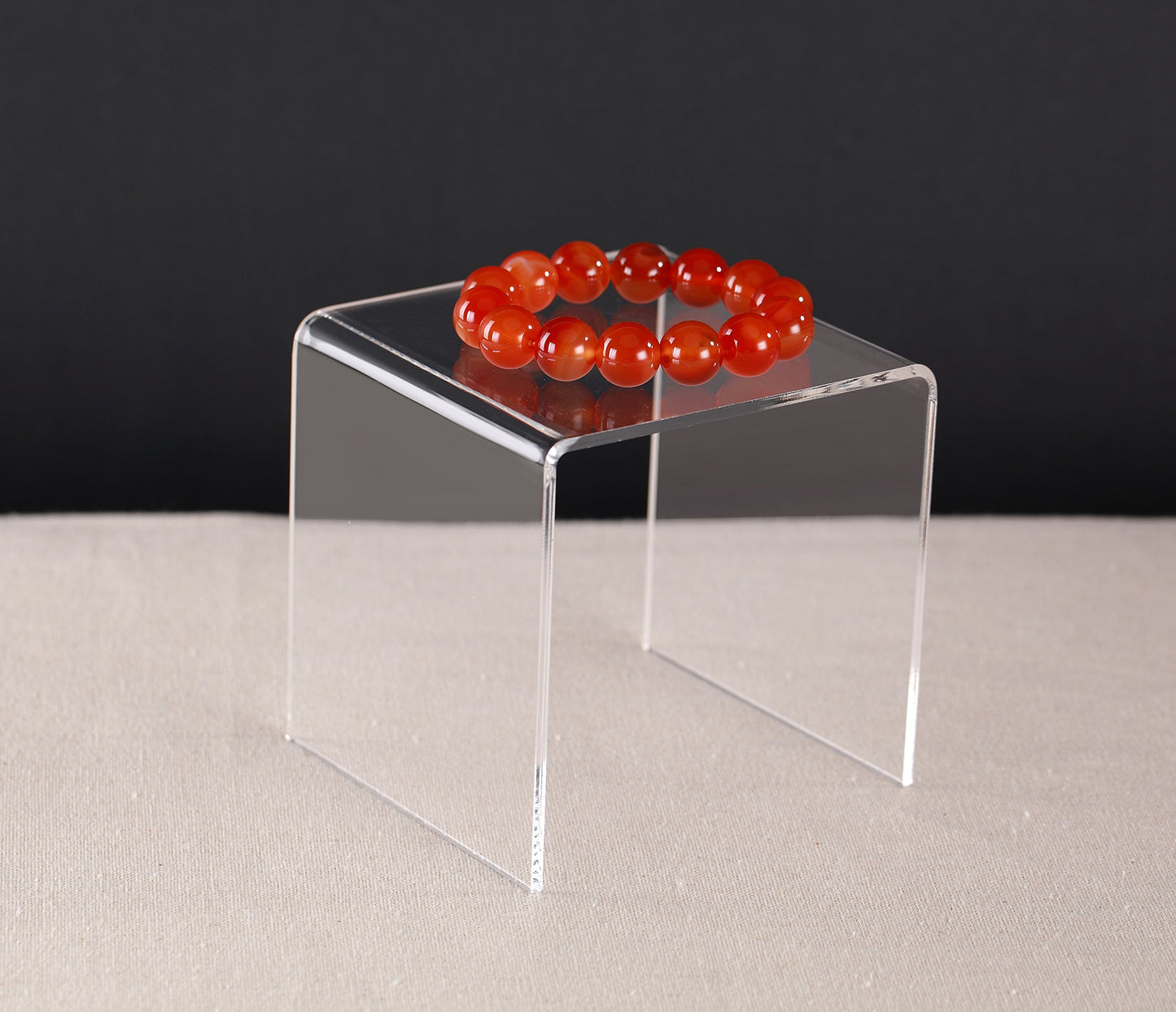 Jusalpha® 8 PC 4'' Clear Acrylic Risers, Acrylic Display Risers Shelf Showcase Fixtures for Jewelry, Display Stand for Amiibo Funko POP Figures, Cupcakes, Food Display, Cabinet- Lot of 8 (4x4x4 Inches)