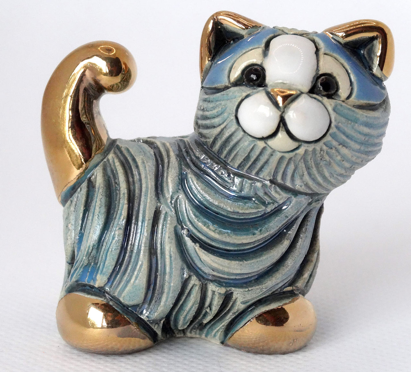 De Rosa Handmade Sculpted Ceramic Mini Cat Figurine Collection M05 - The Minis