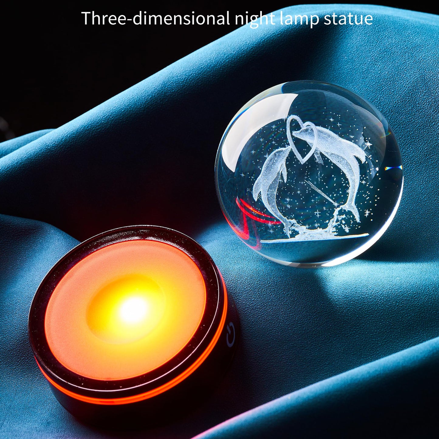 Ghtixsu 3D Laser Crystal Ball Dolphin Gifts for Women Men,Dolphin Decor Glass Figurines Statue Stuff for Room Decorations Birthday for Lovers Keepsake Paperweight