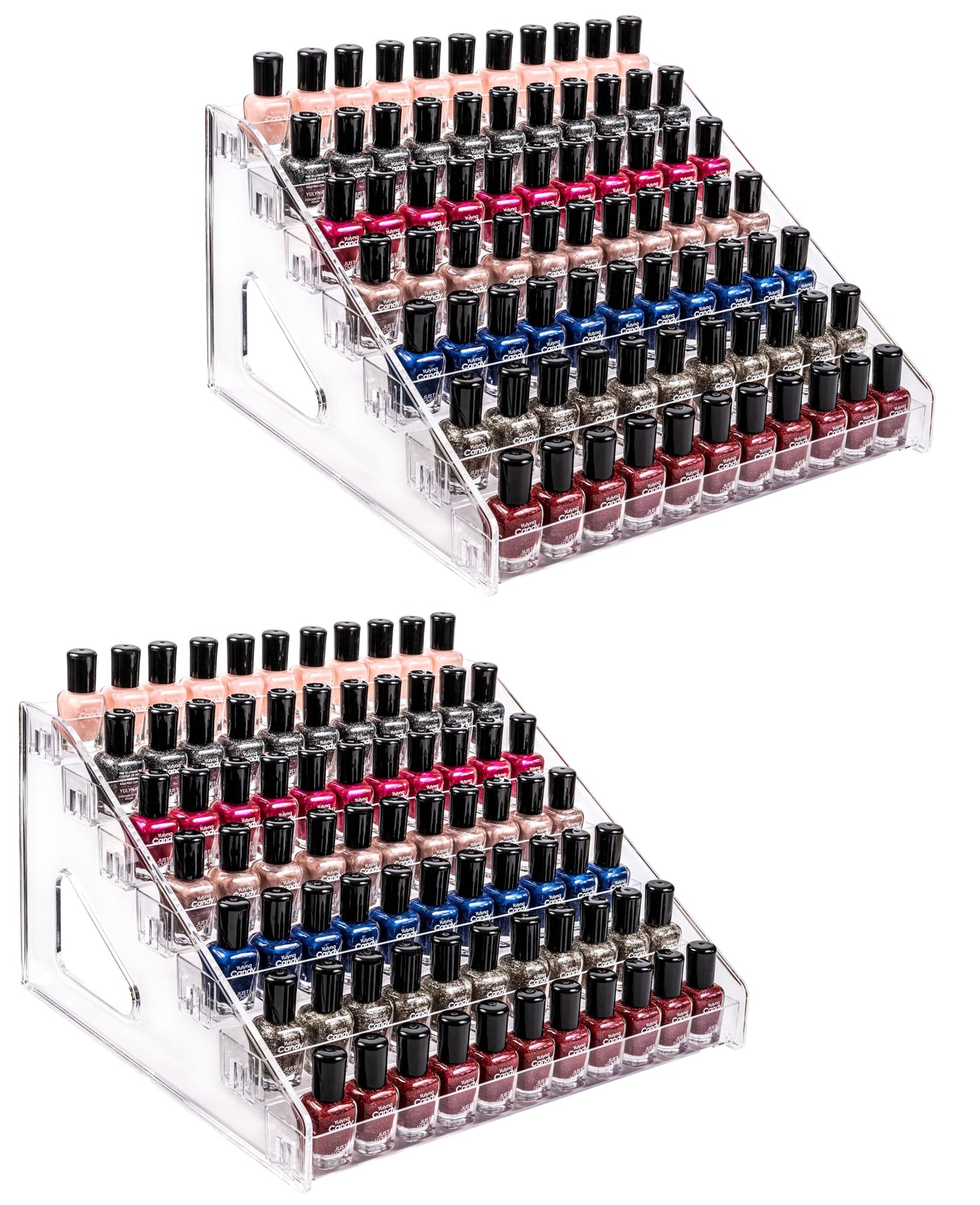 Pero Pero Nail Polish Organizer Acrylic Display Rack for Nail Polish Holder Sunglasses Organizer Essential Oils Holder Clear Eyeglasses Display Case Makeup Organizer