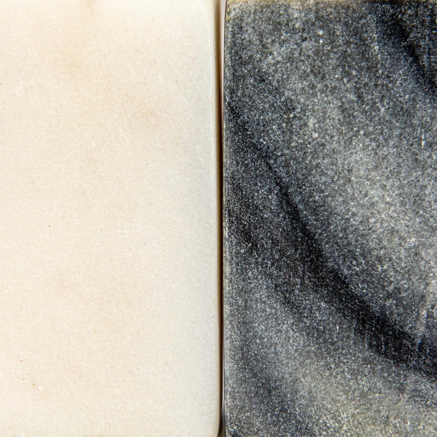 Heart-Shaped Marble Salt and Pepper Shakers, Set of 2, Grey and White