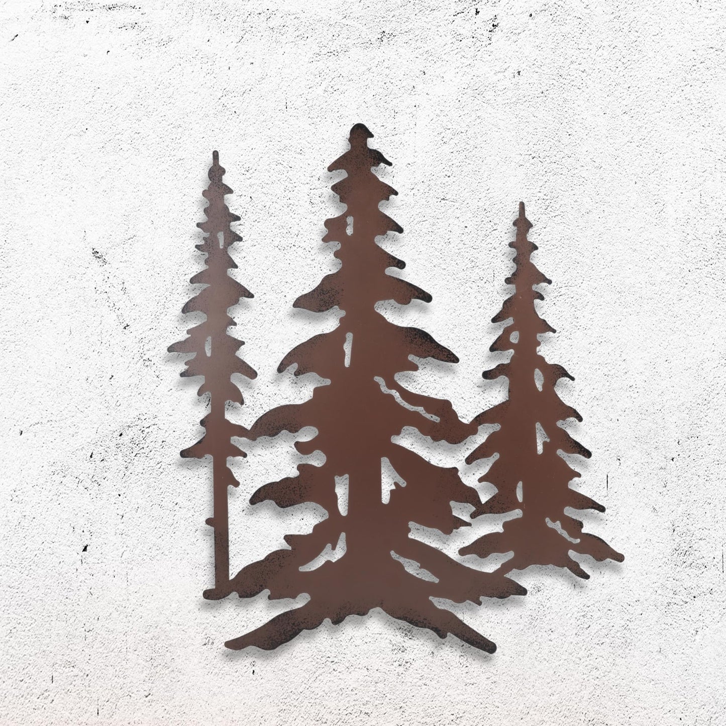 Needzo Rustic Metal Trees Wall Decor, Distressed Forest Themed Accessory for Cabin or Farmhouse, 15.5x18 Inches