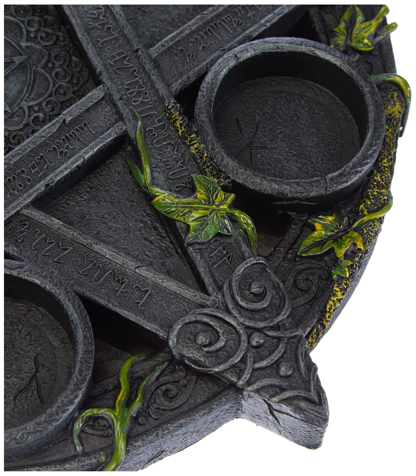 Nemesis Now B2538G6 Wiccan Pentagram Tealight Holder 25.5cm Black, Resin