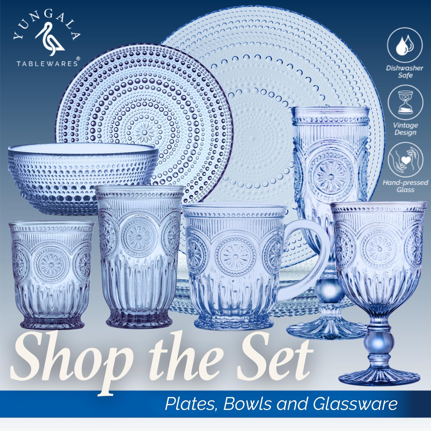 Yungala Blue Glass Bowl