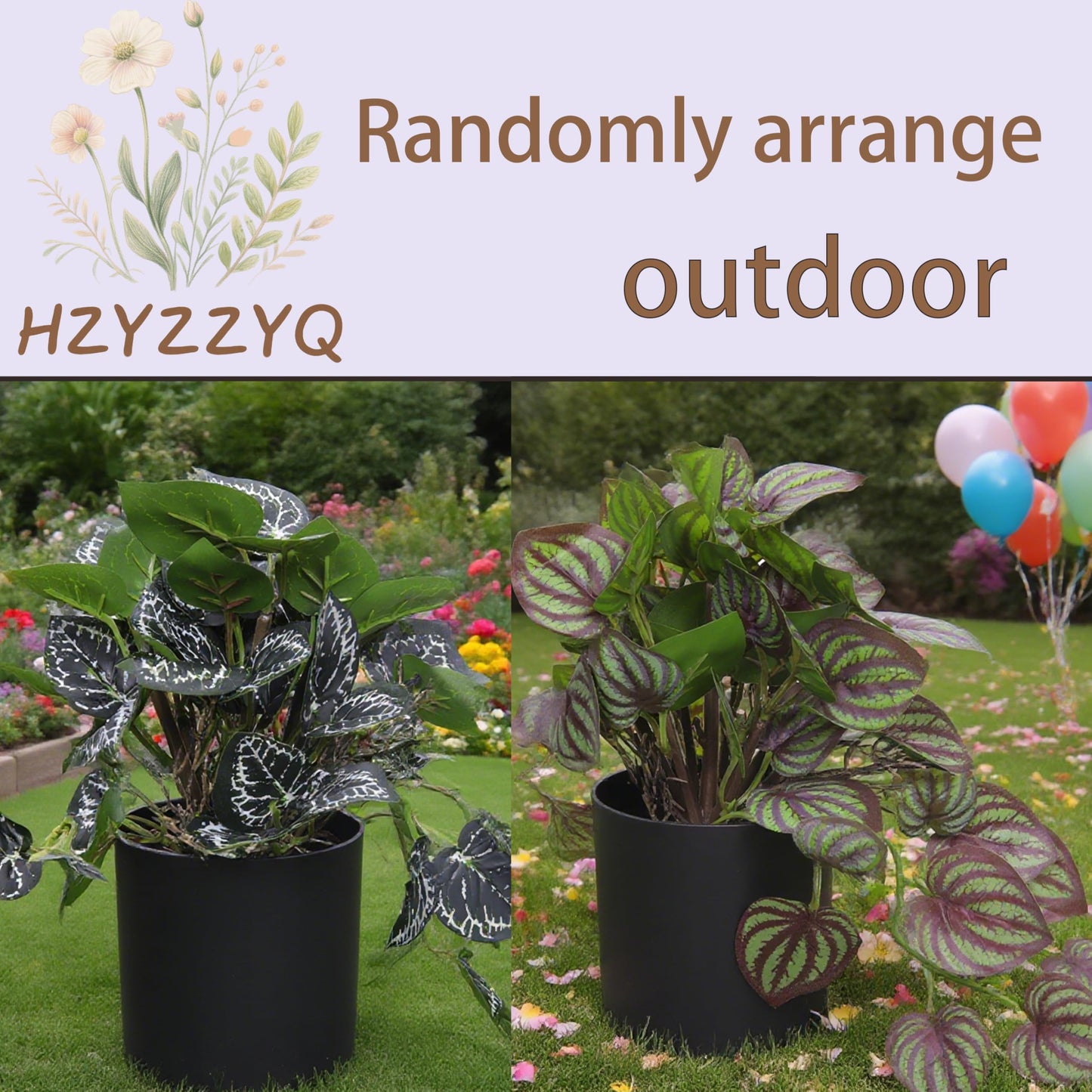 HZYZZYQ 6 Pack Artificial Potted Plants - Fake Trailing Greenery with Unique Variegated/Striped/Dark-Veined Leaves - Small Faux Plants for Desk, Bathroom, Shelf Decor - No Watering Needed