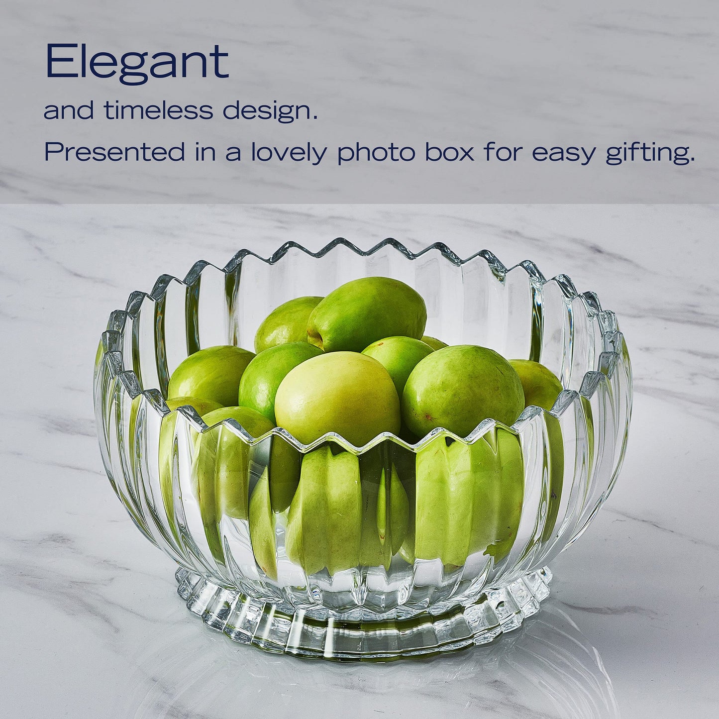 Mikasa Estate Crystal Footed Bowl, 9 Inch