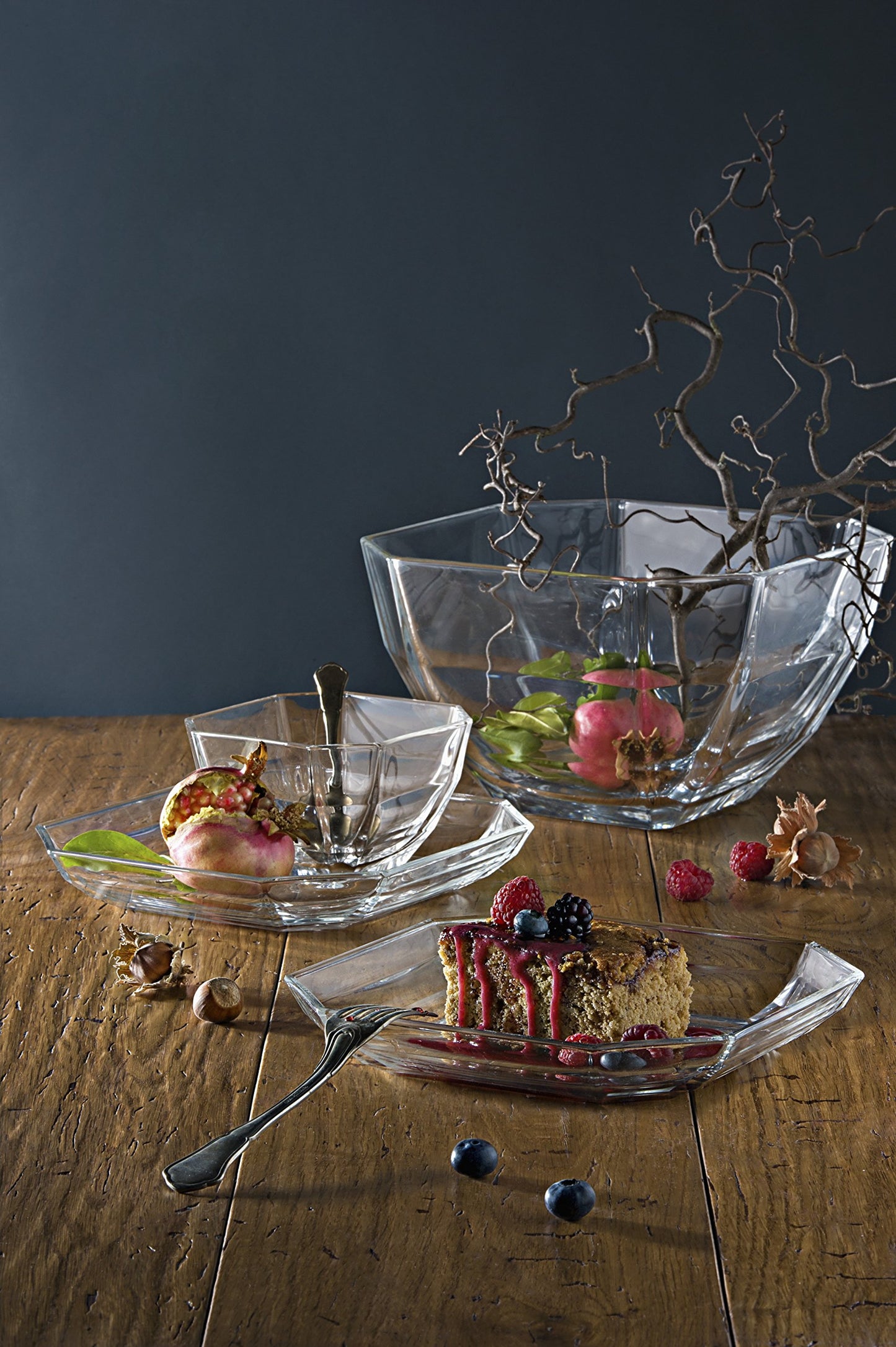 Barski - European Glass - Deep -Octagon Serving Bowl - Salad bowl - Mixing Bowl - 8.5" D - 110 oz. - Made in Europe