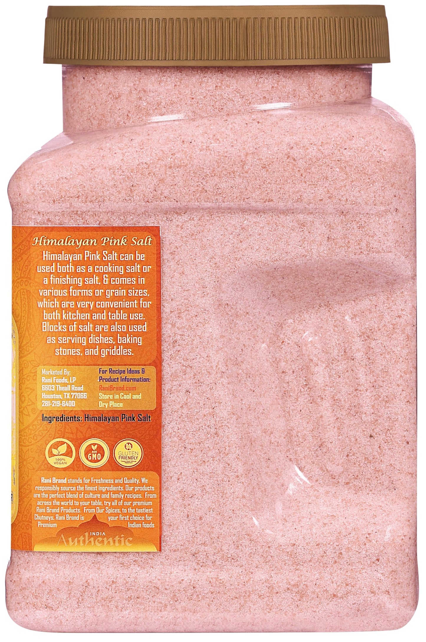Rani Himalayan Pink Salt Powder (84 Essential Trace Minerals) 64oz (4lbs) 1.81kg PET Jar ~ All Natural | Vegan | Gluten Friendly | NON-GMO | Indian Origin