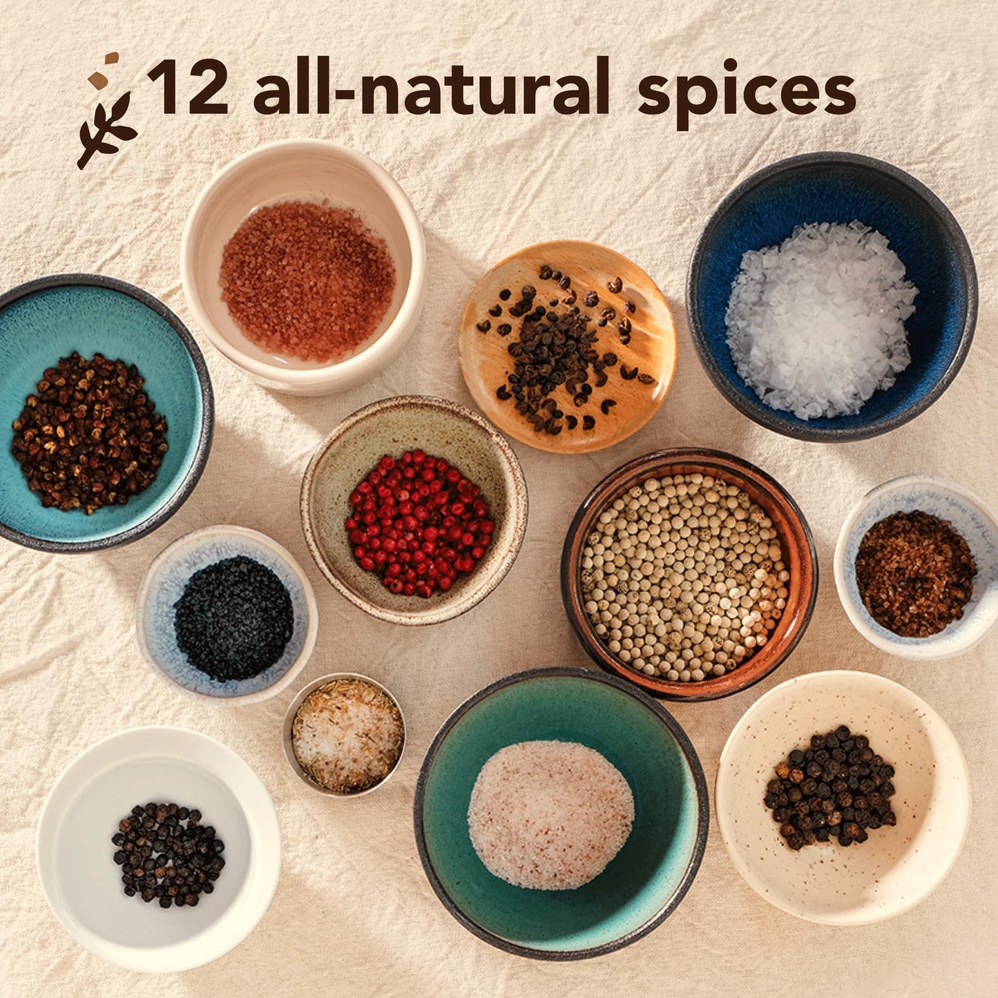 Salt & Pepper Gift Box l Spice & Seasoning Set for Cooking l 6 Salts & 6 Peppers - Himalayan, Hawaiian, Lemon Rosemary, Tellicherry Pepper & More l Gift Set for Men & Women l Gift idea for Him, Her l Housewarming Gift