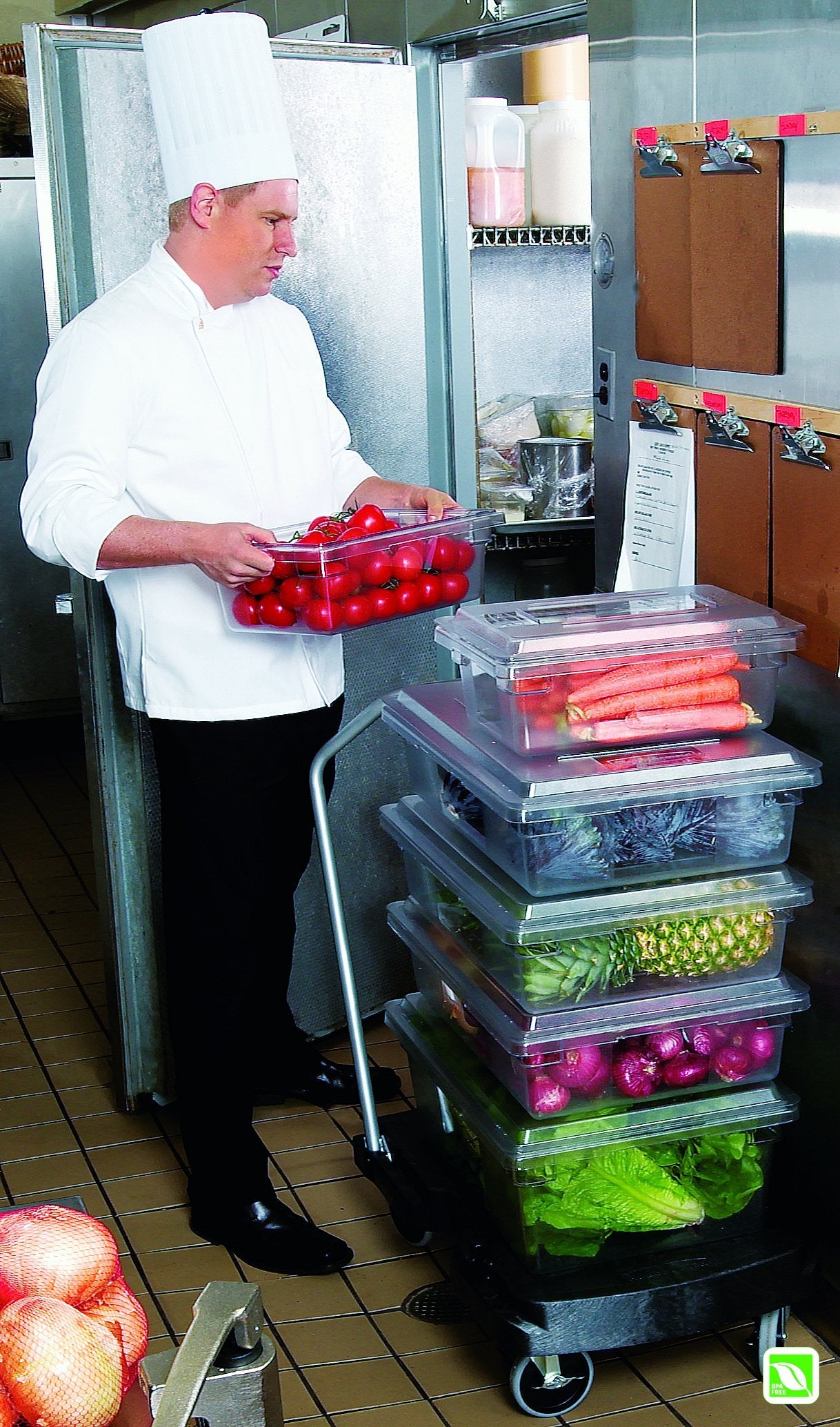 Rubbermaid Commercial Products Food Storage Box, 3.5 Gallon Capacity, White, for Restaurant/Kitchen/Cafeteria