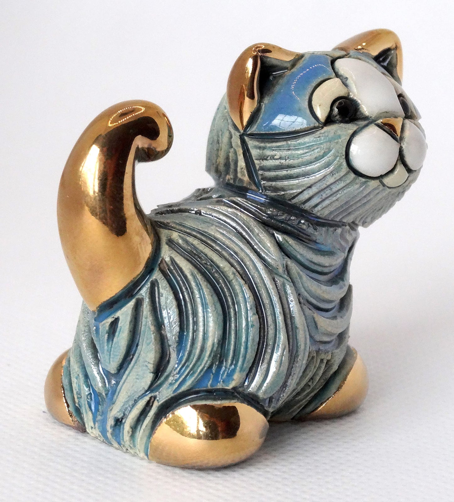 De Rosa Handmade Sculpted Ceramic Mini Cat Figurine Collection M05 - The Minis