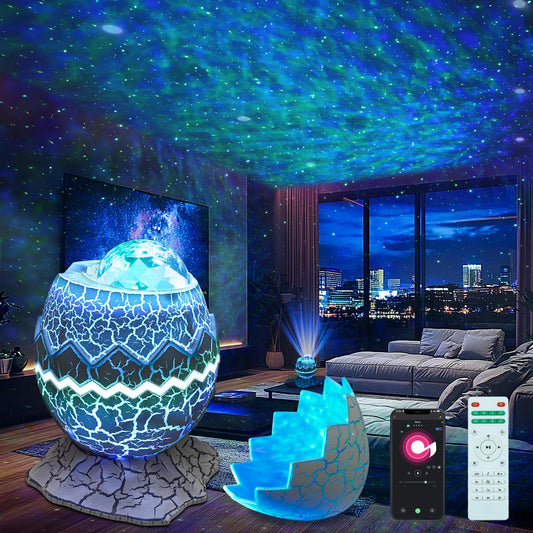 Galaxy Projector for Bedroom, 15 Color Nebula Star Projector with Bluetooth 5.1 Speaker, 8 White Noise Sounds, App & Remote Control, Timer Night Light for Kids Adults Room Decor Gifts (Ivory White)