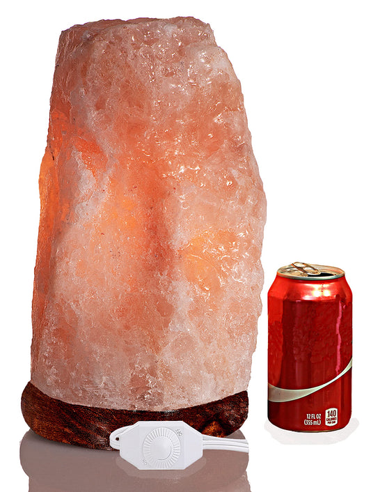 IndusClassic LN-09 Natural Himalayan Crystal Rock Sea Salt Lamp Air Purifier 19~25 lbs, Hymilain Pink Large Lamps, Night Light, UL Listed Cord w/Dimmer Control Switch, Quality Gift Packaging