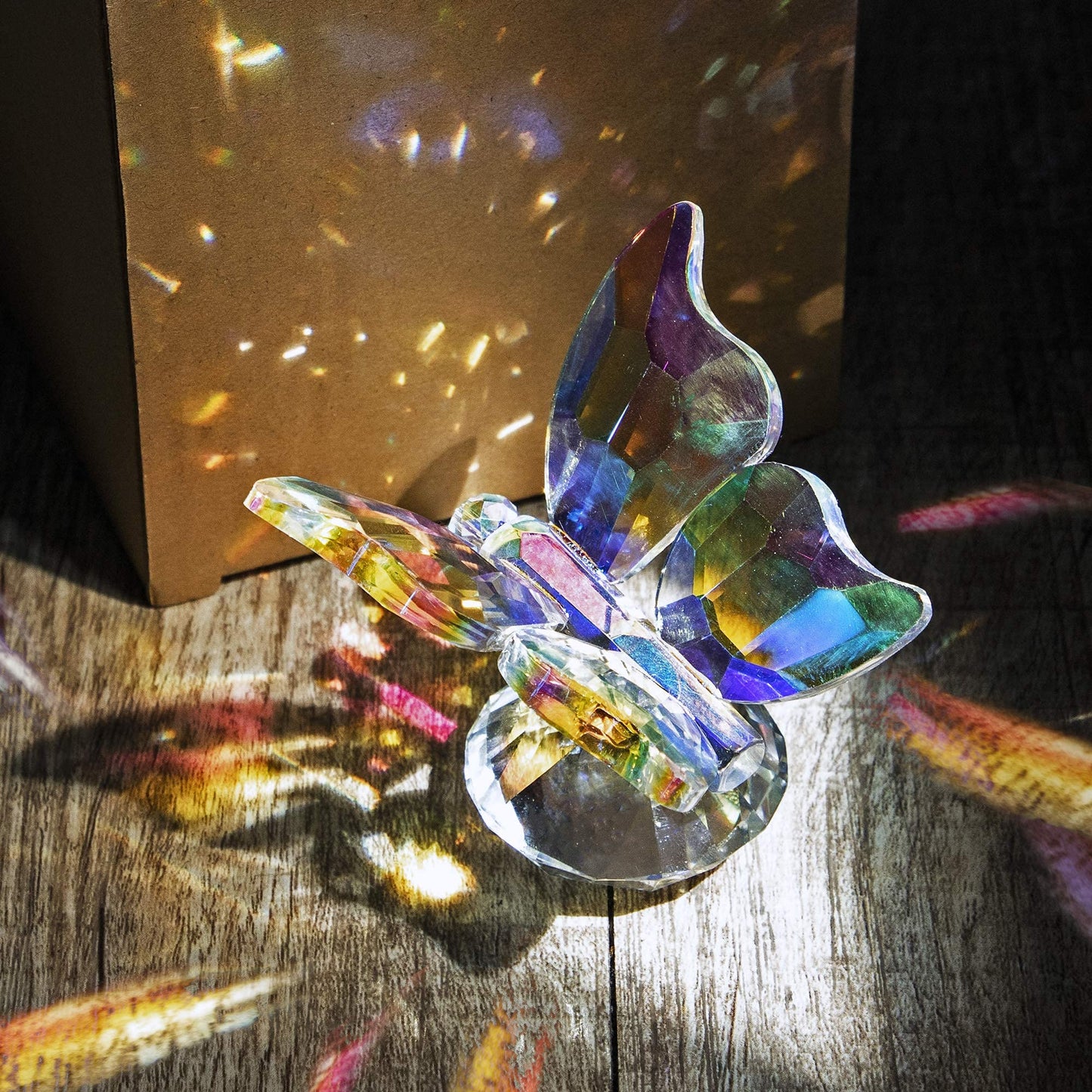 H&D HYALINE & DORA Sun Catcher Crystal Butterfly Animal Figurine Paperweight Home Table Decor
