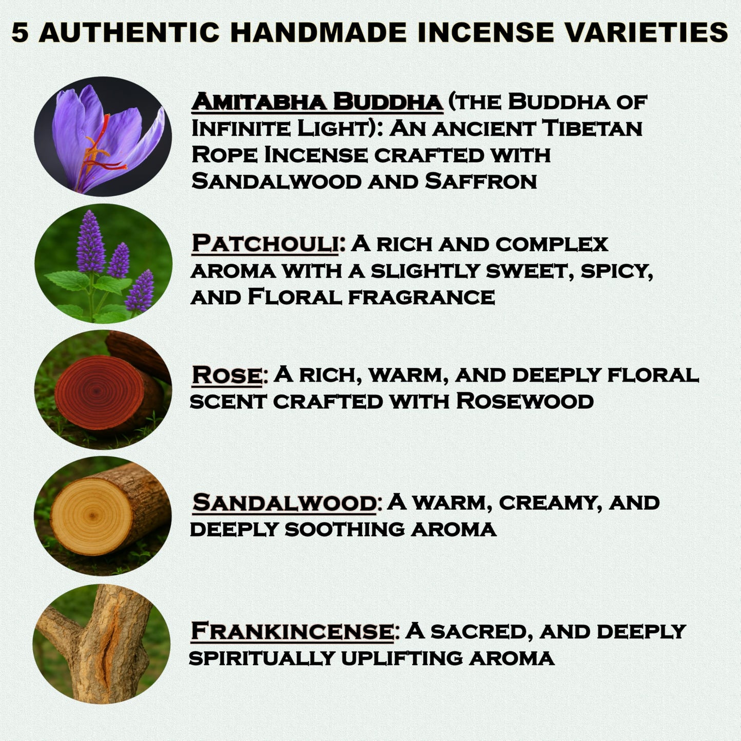 Meditation Accessories Gift Set With Guide: 4.5" Tibetan Singing Bowl Set,150 pcs Handmade Incense Variety Pack: Frankincense, Patchouli, Amitabha Buddha, Rose, Sandalwood, With Incense Holder