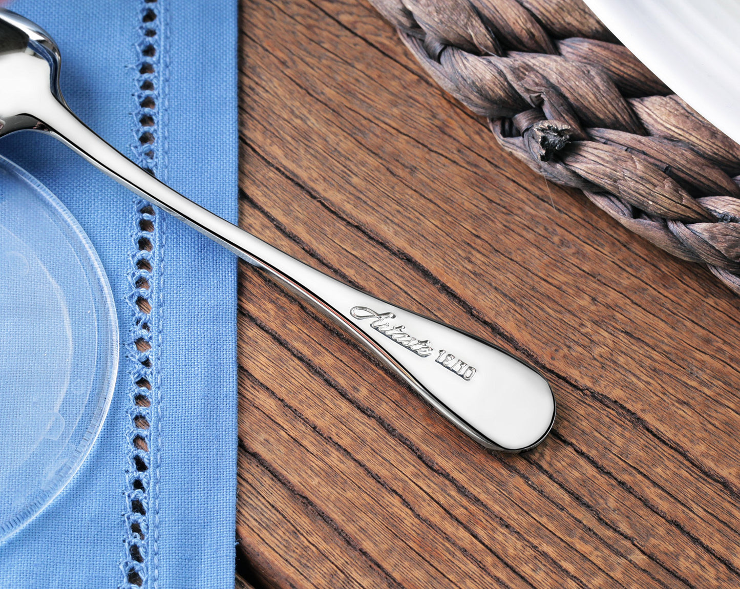 Artaste Rain 18/10 Stainless Steel Espresso Spoon Set of 6, Silver, 4.85-Inch